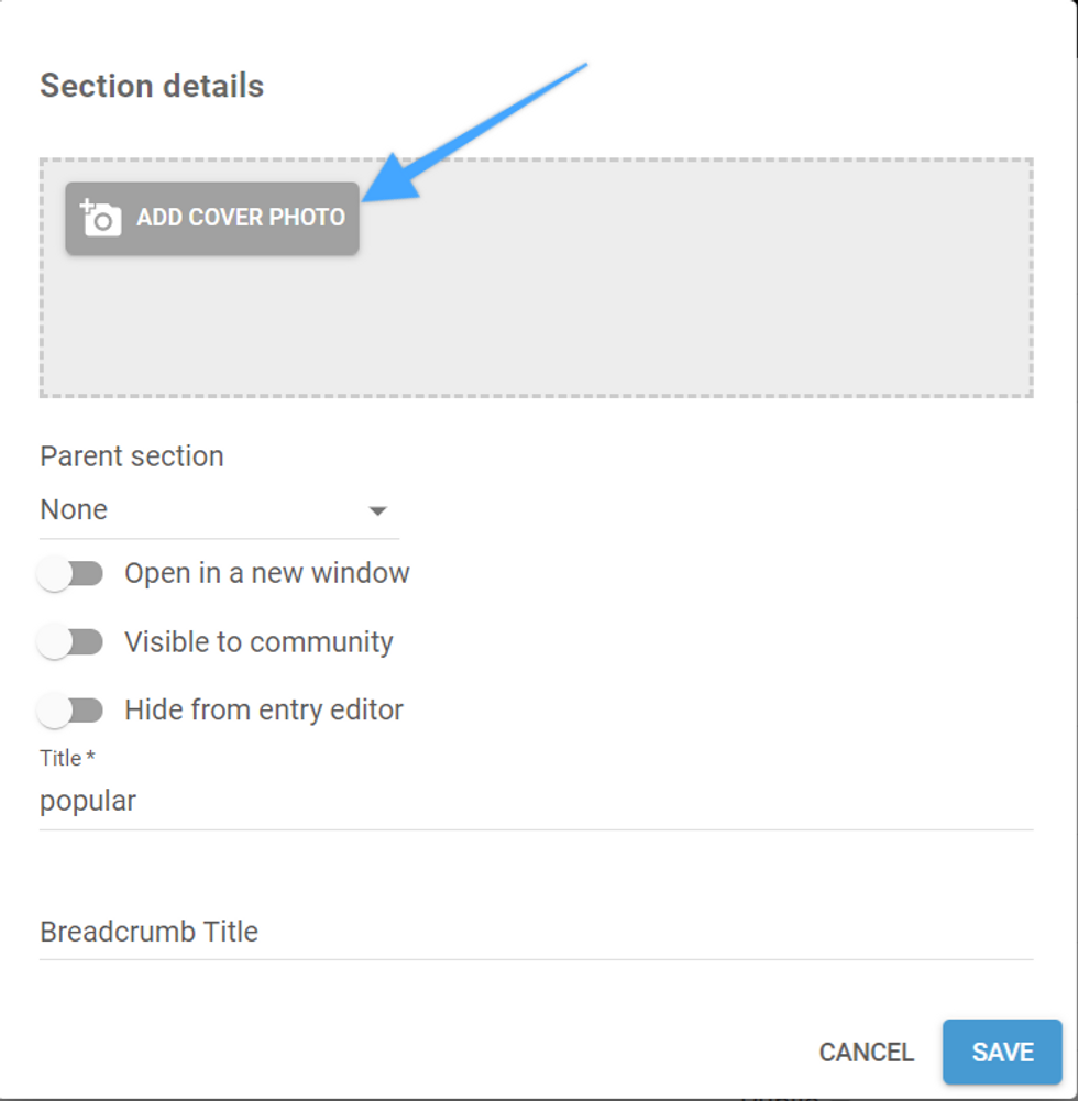 New: Add Images to Sections Using Sections Dashboard - RebelMouse